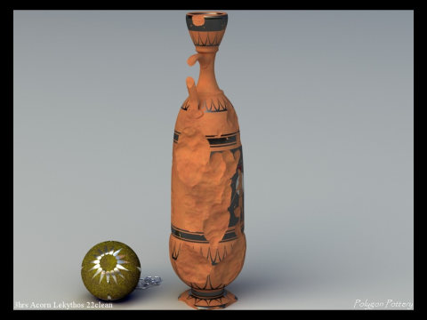 Greek Bilingual Various Subjects Collection I 6 Piece Pottery 3D Model
