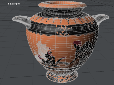 Greek Bilingual Various Subjects Collection I 6 Piece Pottery 3D Model