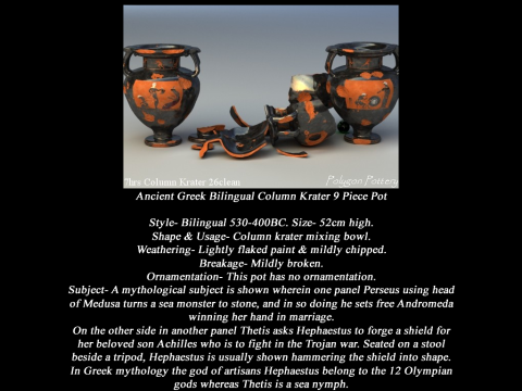 Greek Bilingual Various Subjects Collection I 9 Piece Pottery Modelo 3D