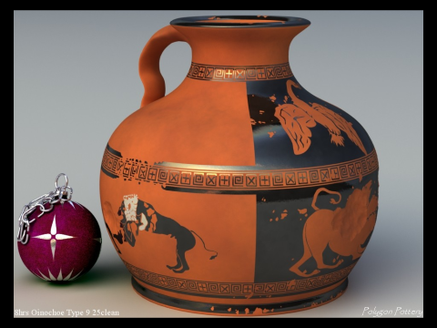 Greek Bilingual Various Subjects Collection I 9 Piece Pottery Modelo 3D