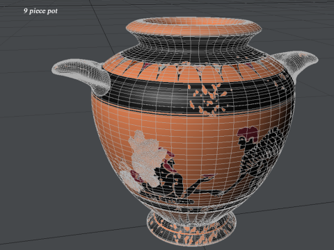 Greek Bilingual Various Subjects Collection I 9 Piece Pottery Modelo 3D