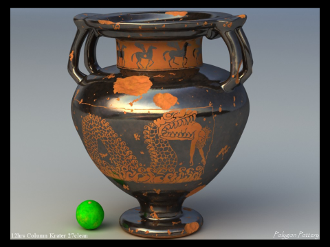 Greek Bilingual Various Subjects Collection I 12 Piece Pottery Model 3D