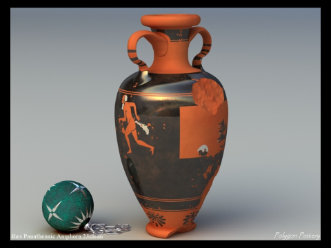Greek Bilingual Various Subjects Collection I 12 Piece Pottery Model 3D