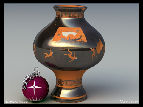 Greek Bilingual Various Subjects Collection I 12 Piece Pottery Model 3D