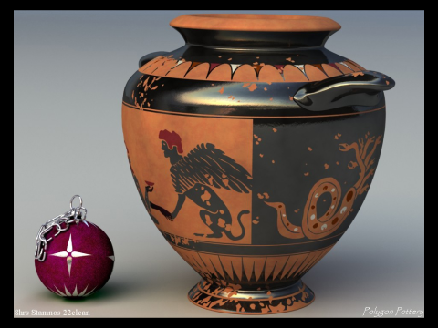 Greek Bilingual Various Subjects Collection I 12 Piece Pottery Model 3D