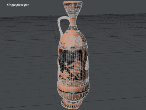 Greek Bilingual Various Subjects Collection II Single Piece Pottery 3D Model