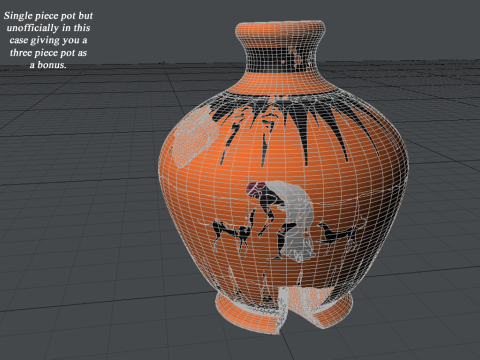 Greek Bilingual Various Subjects Collection II Single Piece Pottery 3D Model