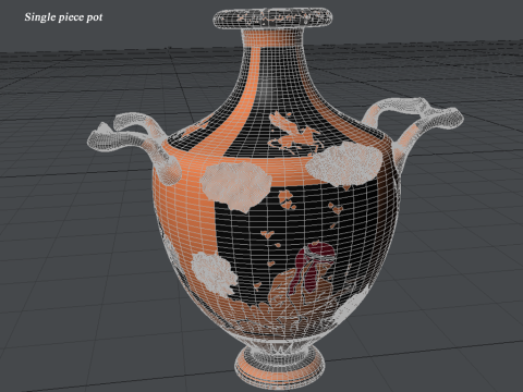Greek Bilingual Various Subjects Collection II Single Piece Pottery 3D Model