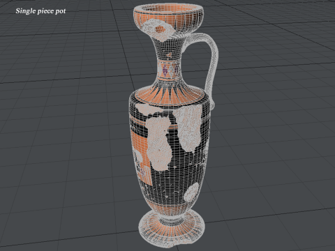 Greek Bilingual Various Subjects Collection II Single Piece Pottery 3D Model
