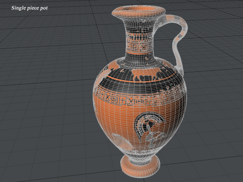 Greek Bilingual Various Subjects Collection II Single Piece Pottery 3D Model
