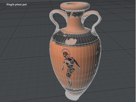 Greek Bilingual Various Subjects Collection II Single Piece Pottery 3D Model