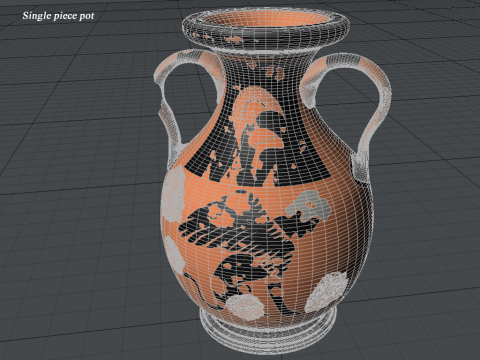 Greek Bilingual Various Subjects Collection II Single Piece Pottery 3D Model