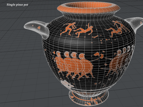 Greek Bilingual Various Subjects Collection II Single Piece Pottery 3D Model