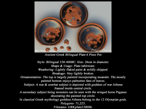 Greek Bilingual Various Subjects Collection II 6 Piece Pottery 3D Model