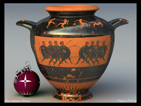 Greek Bilingual Various Subjects Collection II 6 Piece Pottery 3D Model
