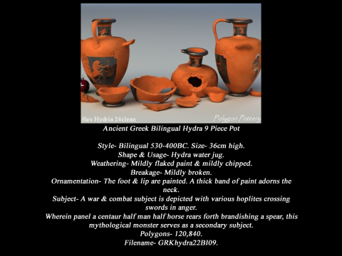 Greek Bilingual Various Subjects Collection II 9 Piece Pottery Modelo 3D