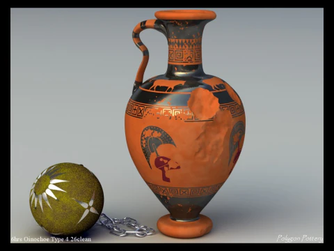 Greek Bilingual Various Subjects Collection II 9 Piece Pottery 3D Model