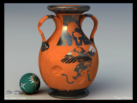 Greek Bilingual Various Subjects Collection II 9 Piece Pottery 3D Model