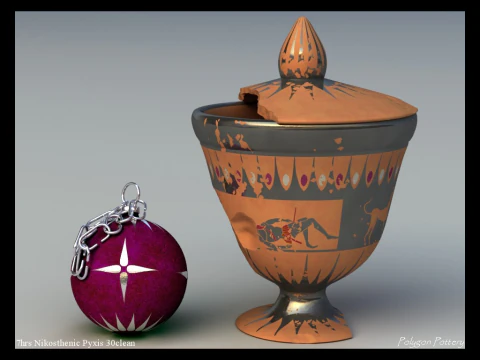 Greek Bilingual Various Subjects Collection II 9 Piece Pottery 3D Model