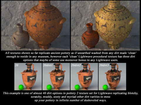 Greek Bilingual Various Subjects Collection II 9 Piece Pottery 3D Model