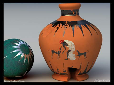 Greek Bilingual Various Subjects Collection II 12 Piece Pottery 3D Model