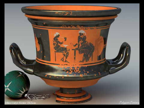 Greek Bilingual Various Subjects Collection II 12 Piece Pottery 3D Model