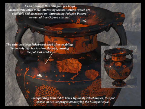 Greek Bilingual Psykter 12 Piece Pot 3D Model