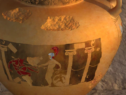 Greek Bilingual Psykter 12 Piece Pot 3D Model