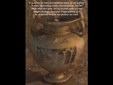 Greek Late Geometric Nikosthenic Pyxis 12 Piece Pot 3D Model