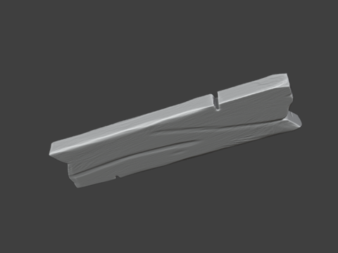 Stylized Wooden Plank Hand-Painted Game Ready Model 3D