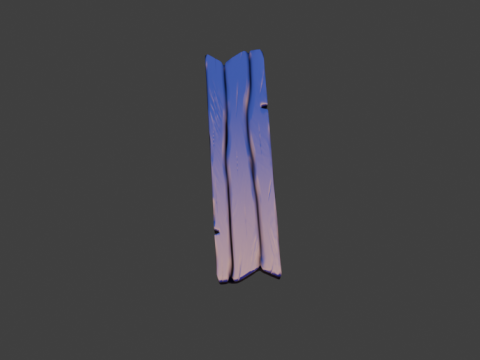 Stylized Wooden Plank Hand-Painted Game Ready Model 3D