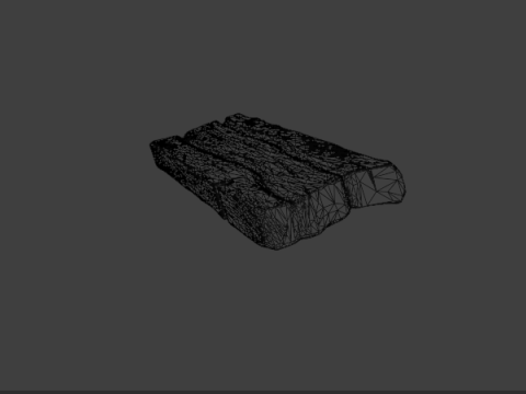Stylized Wooden Plank Hand-Painted Game Ready Model 3D