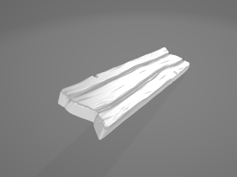 Stylized Wooden Plank Hand-Painted Game Ready Model 3D