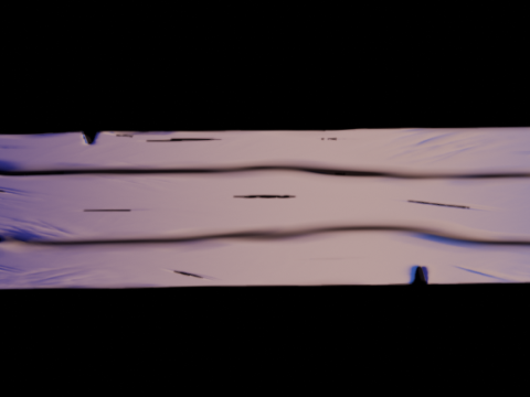 Stylized Wooden Plank Hand-Painted Game Ready Model 3D