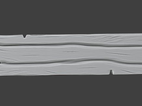 Stylized Wooden Plank Hand-Painted Game Ready Model 3D