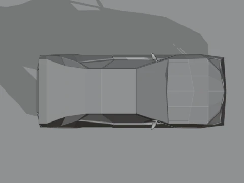 Stylized Low Poly Sports Car Game-Ready 3D Model