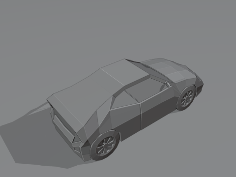 Stylized Low Poly Sports Car Game-Ready Modelo 3D
