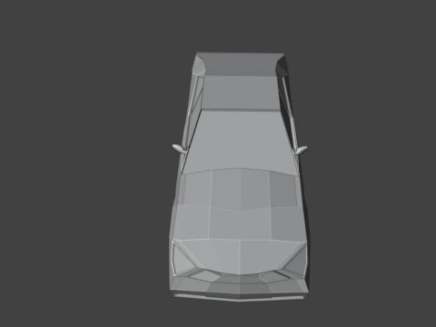 Stylized Low Poly Sports Car Game-Ready 3D Model