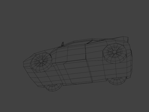 Stylized Low Poly Sports Car Game-Ready Modelo 3D