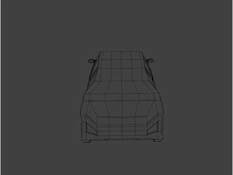 Stylized Low Poly Sports Car Game-Ready 3D Model
