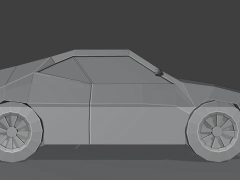 Stylized Low Poly Sports Car Game-Ready 3D Model