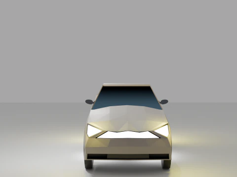 Stylized Low Poly Sports Car Game-Ready 3D Model