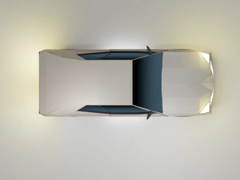 Stylized Low Poly Sports Car Game-Ready 3D Model