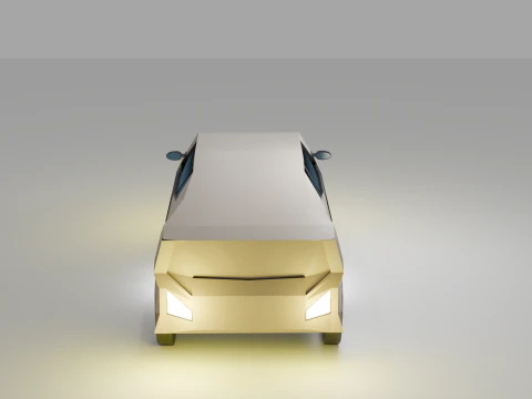 Stylized Low Poly Sports Car Game-Ready 3D Model