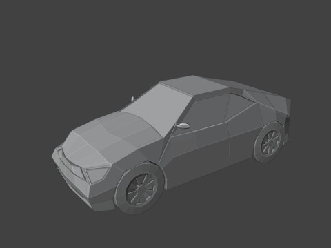 Stylized Low Poly Sports Car Game-Ready Modelo 3D