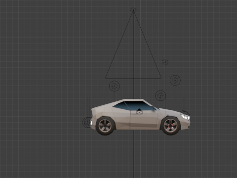 Stylized Low Poly Sports Car Game-Ready Modelo 3D