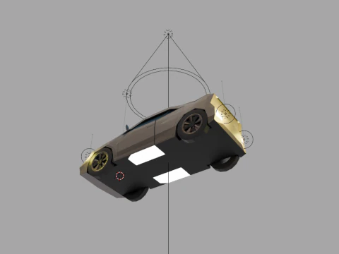 Stylized Low Poly Sports Car Game-Ready 3D Model