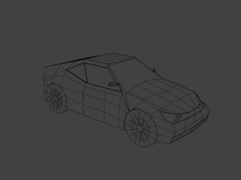 Stylized Low Poly Sports Car Game-Ready Modelo 3D