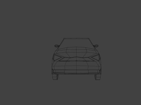 Stylized Low Poly Sports Car Game-Ready 3D Model