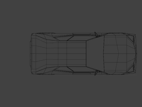 Stylized Low Poly Sports Car Game-Ready 3D Model